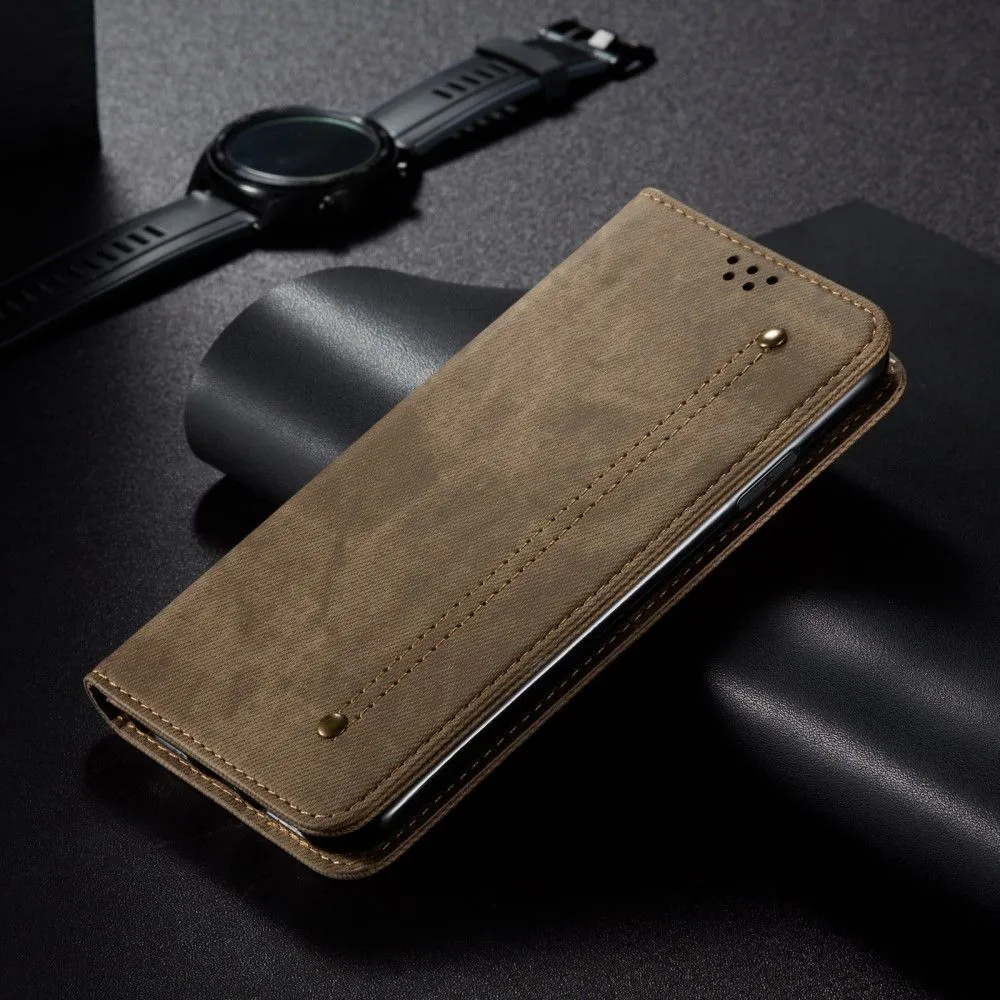 Jeans Xiaomi 12 Pro Flip case - Khaki