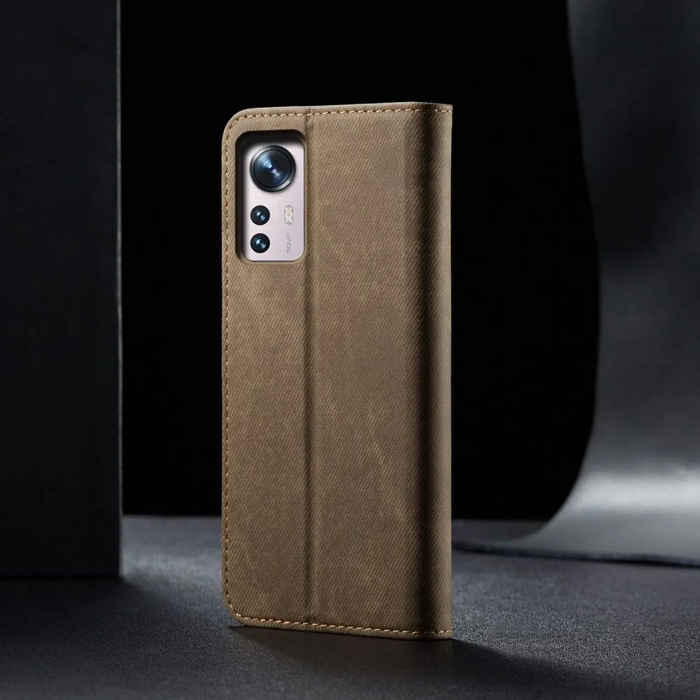 Jeans Xiaomi 12 Pro Flip case - Khaki