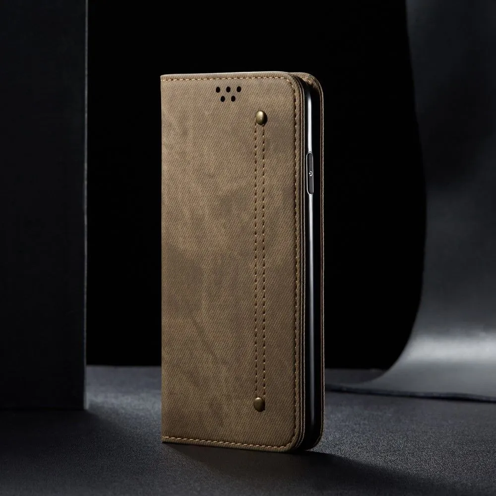 Jeans Xiaomi 12 Pro Flip case - Khaki