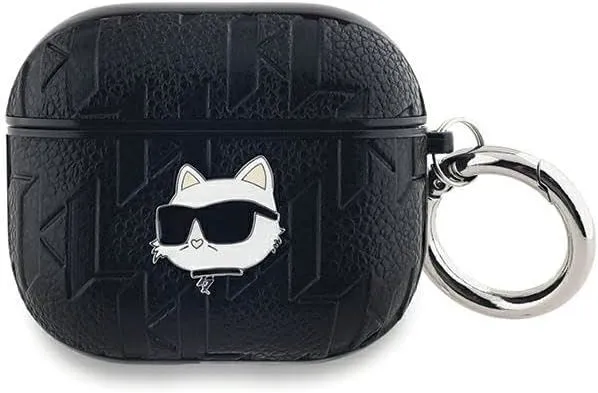 Karl Lagerfeld Monogram Choupette Head Case for AirPods 3 Black - KLA3PGCHPK