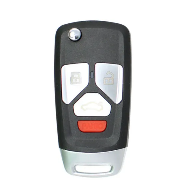 KEYDIY - Audi Style - 4-Button Flip Key Blank w/ Integrated Chip (KD-NB27-3-1)