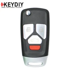 KEYDIY - Audi Style - 4-Button Flip Key Blank w/ Integrated Chip (KD-NB27-3-1)