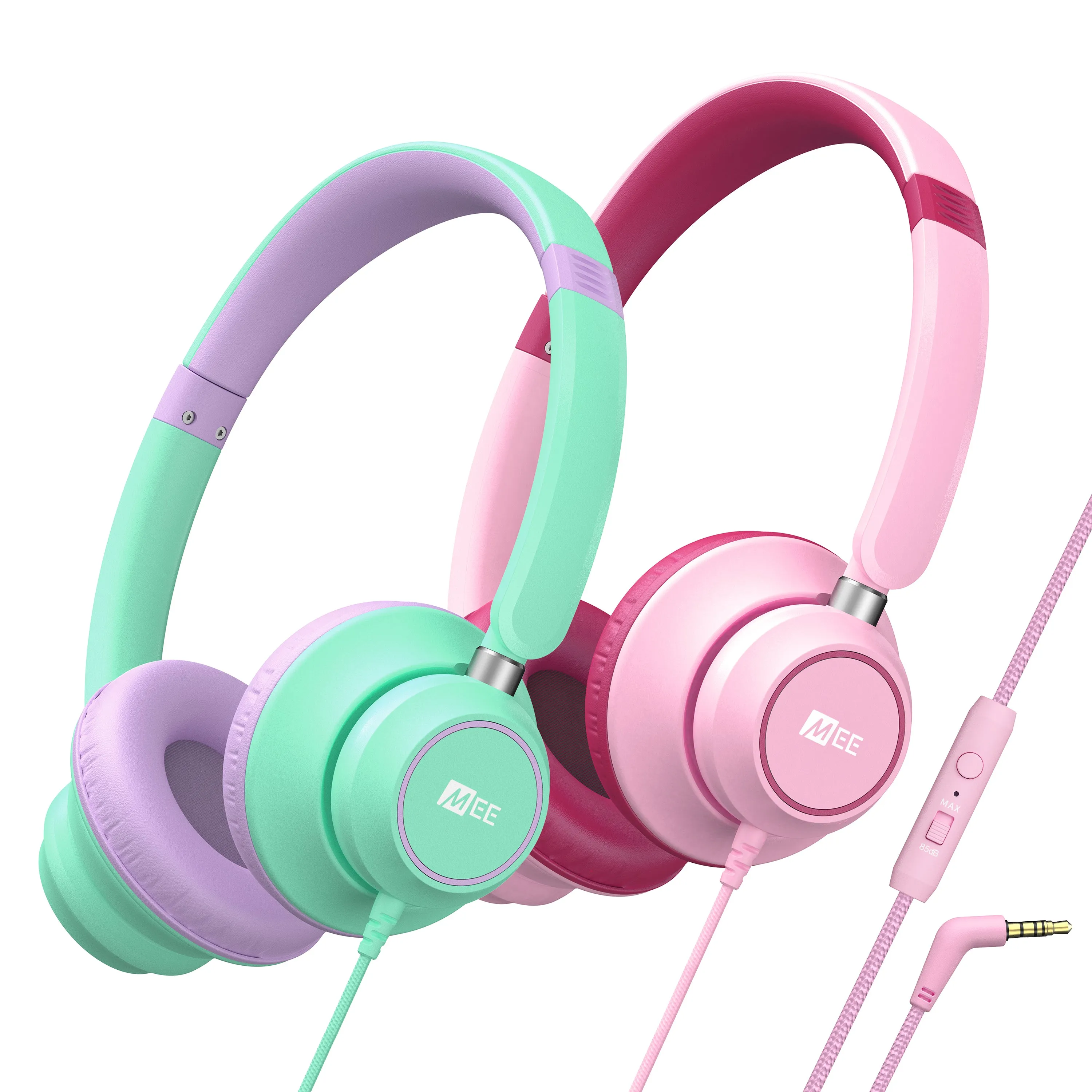 KidJamz KJ45 Safe Listening Headphones for Kids with Inline Microphone [3.5mm Plug]