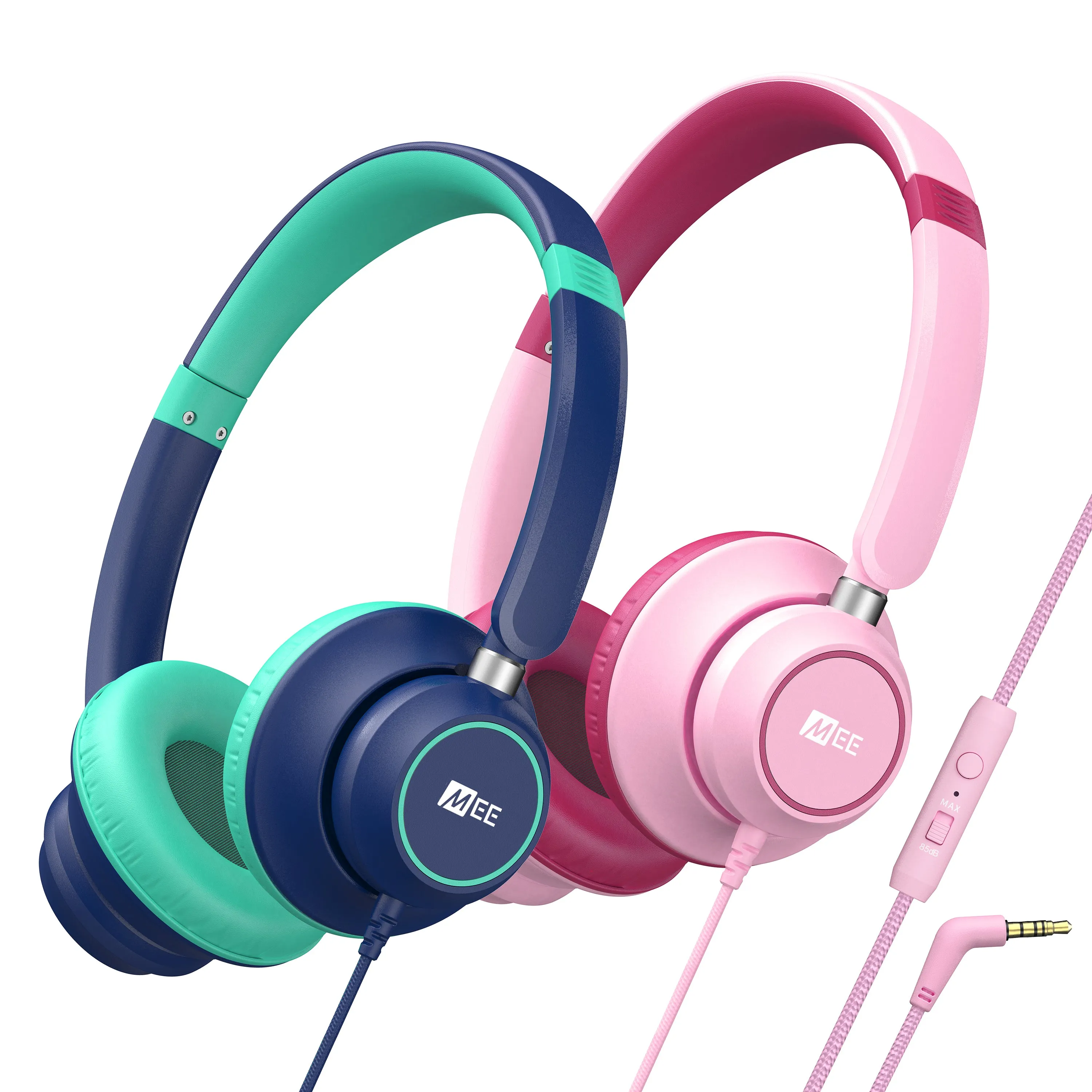 KidJamz KJ45 Safe Listening Headphones for Kids with Inline Microphone [3.5mm Plug]