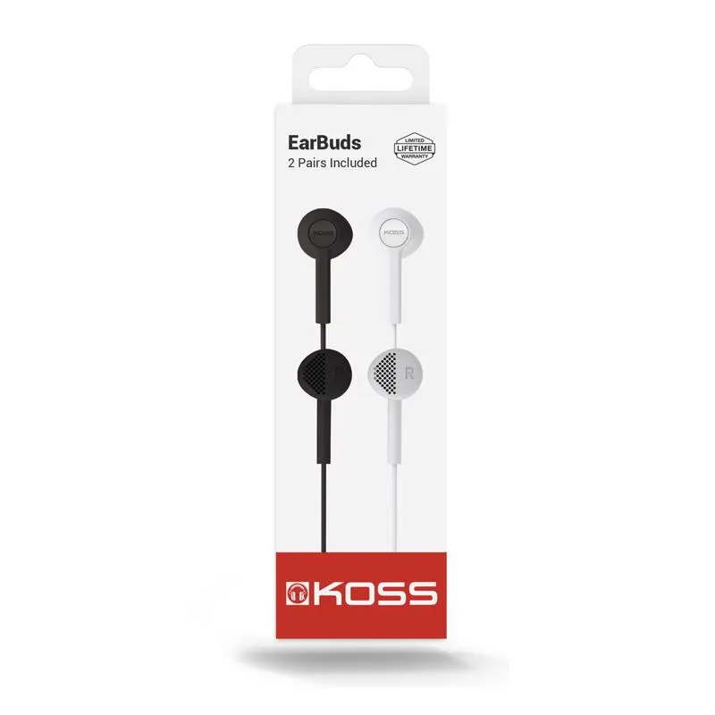 Koss Earbuds 2 pk - Total Qty: 1; Each Pack Qty: 2; Total Items Rec: 2