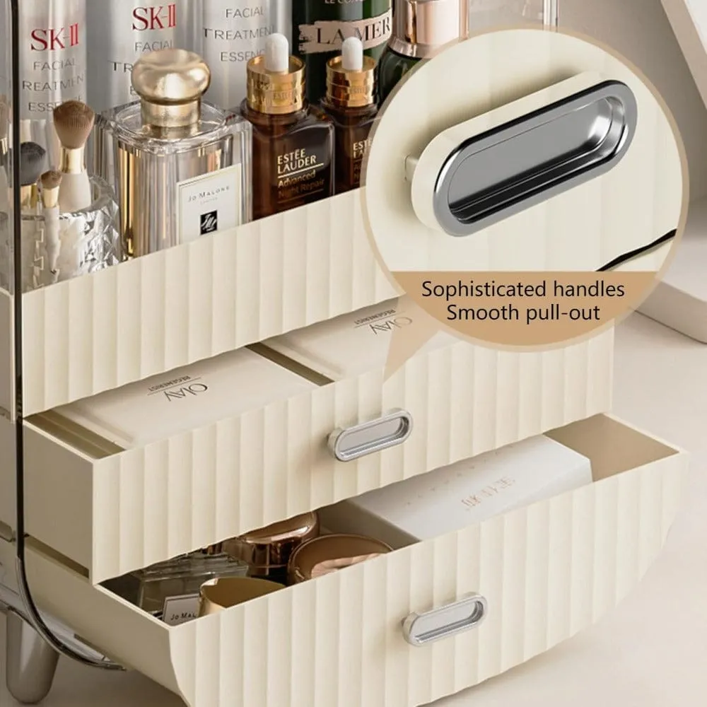 Large Capacity Cosmetic Organizer With Drawers