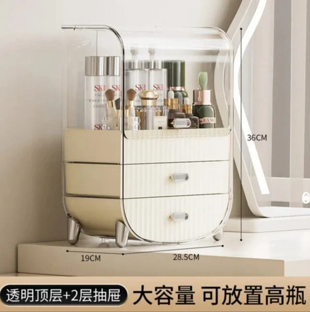 Large Capacity Cosmetic Organizer With Drawers