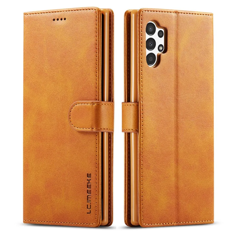 LC.IMEEKE Samsung Galaxy A13 4G Flip Case - Brown