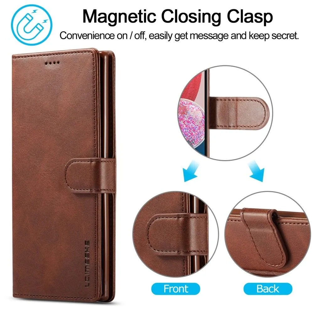 LC.IMEEKE Samsung Galaxy A13 4G Flip Case - Brown