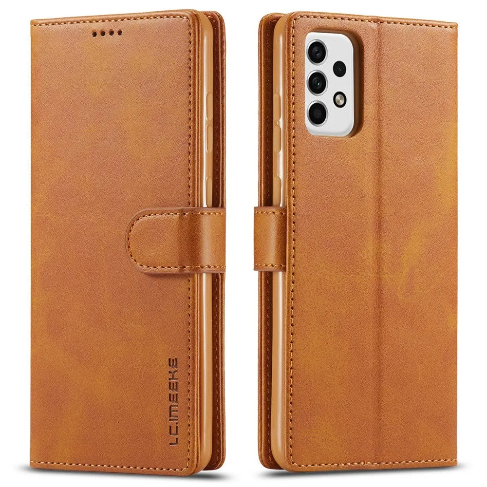 LC.IMEEKE Samsung Galaxy A23 Flip Case - Light Brown