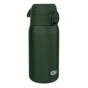 Leak Proof Kids Water Bottle, Stainless Steel, Dark Green, 400ml (13oz)