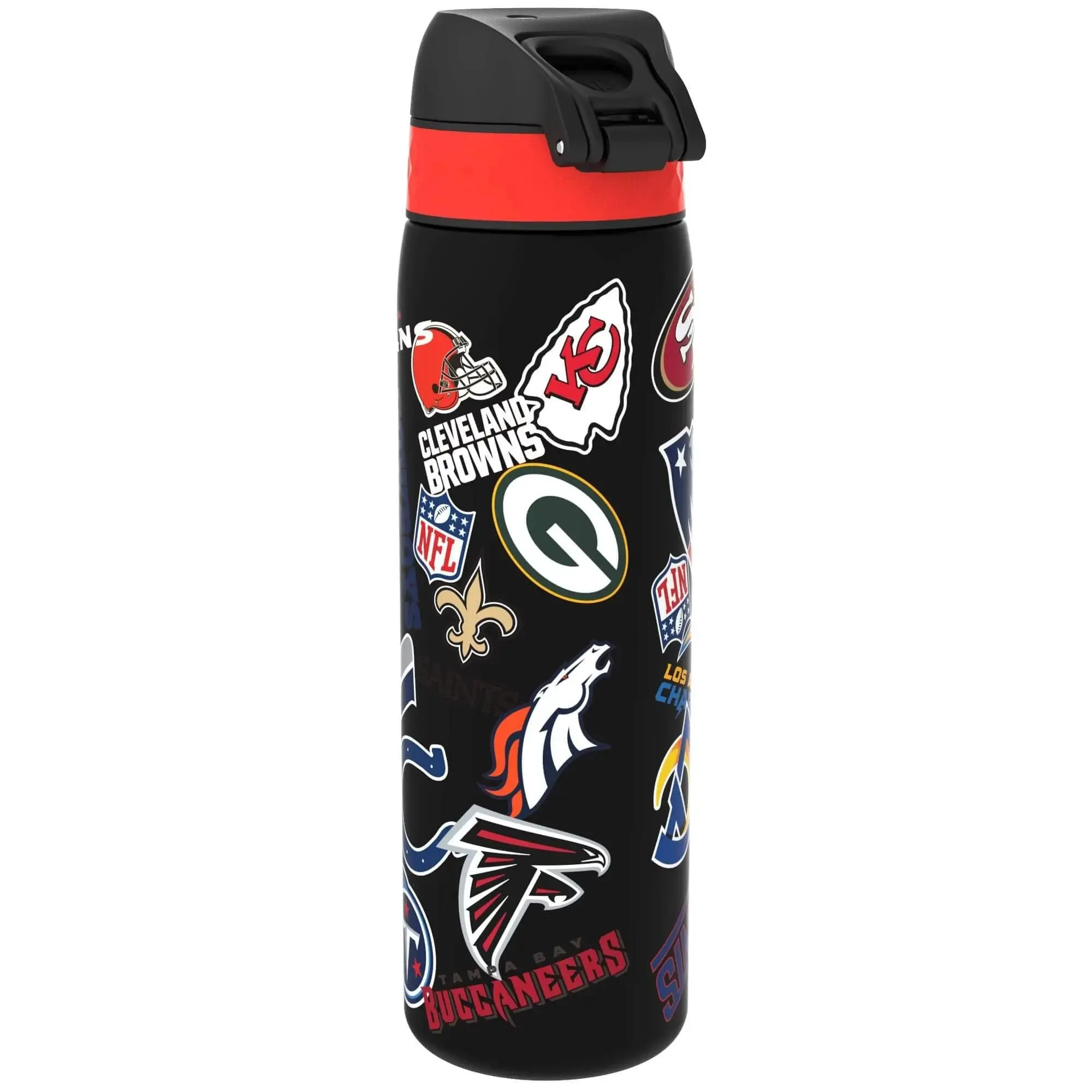 Leak Proof NFL Water Bottle, Recyclon, Patch Logos, 500ml (18oz)