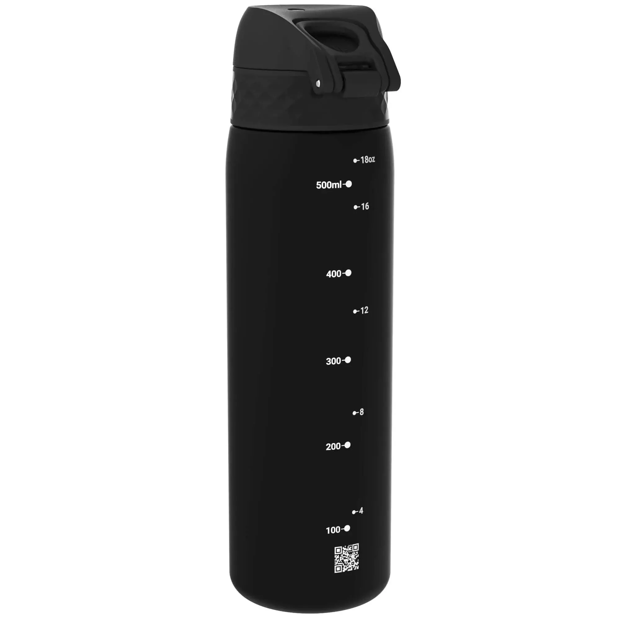 Leak Proof Slim Water Bottle, Recyclon, Black, 500ml (18oz)