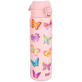 Leak Proof Slim Water Bottle, Stainless Steel, Butterfly, 600ml (20oz)