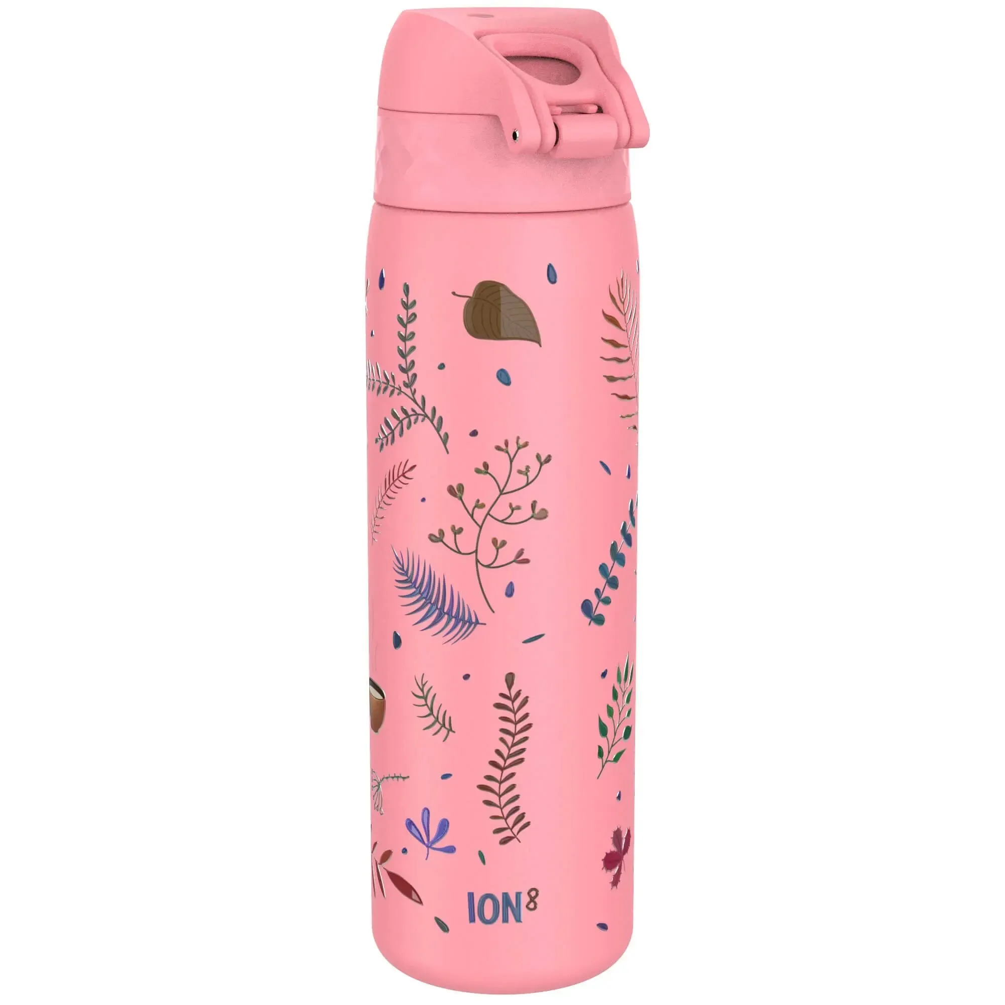 Leak Proof Slim Water Bottle, Stainless Steel, Flamingo, 600ml (20oz)