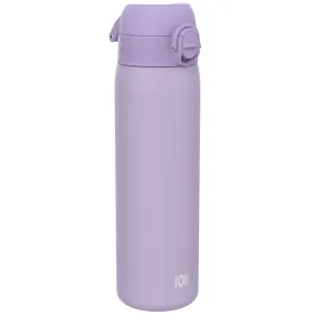 Leak Proof Slim Water Bottle, Stainless Steel, Light Purple, 600ml (20oz)