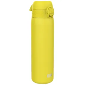 Leak Proof Slim Water Bottle, Stainless Steel, Yellow, 600ml (20oz)