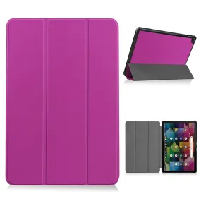 Lenovo Chromebook Duet litchi leather flip case - Purple