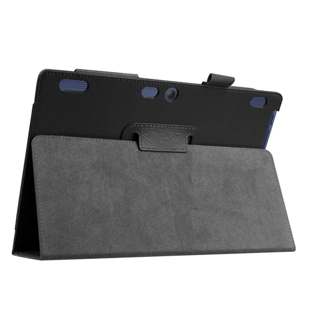 Lenovo Tab 10 TB-X103F litchi skin leather flip case - Black