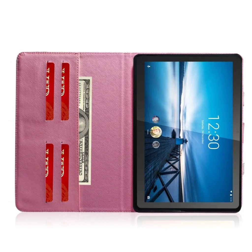 Lenovo Tab M10 FHD REL hand-held  patterned leather case  - Flower