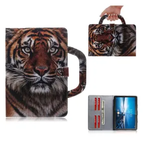 Lenovo Tab M10 FHD REL hand-held  patterned leather case  - Siberian Tiger