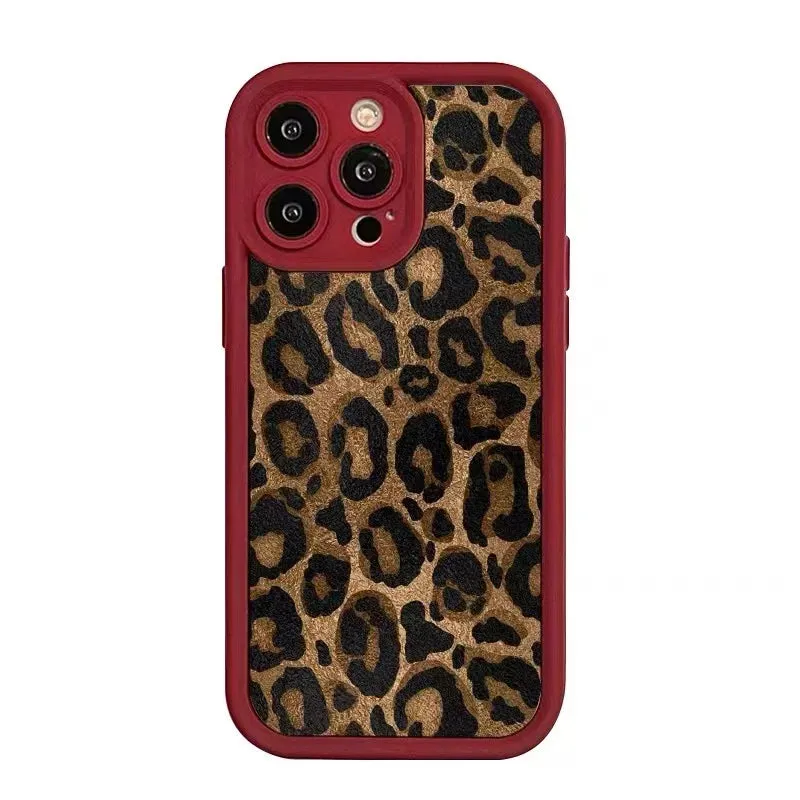 Leopard phone case|Brown Leopard Print Soft Phone