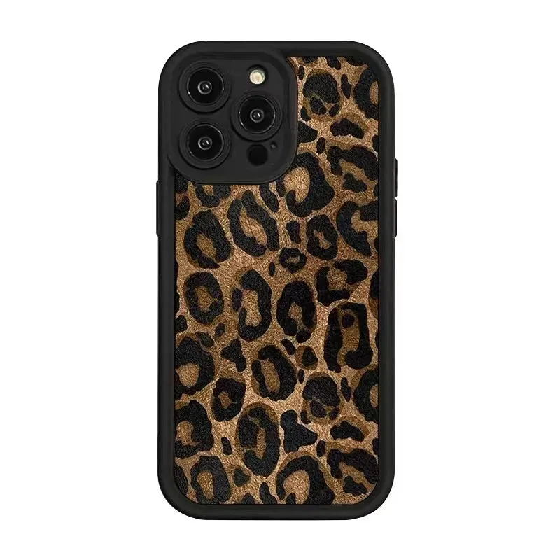 Leopard phone case|Brown Leopard Print Soft Phone