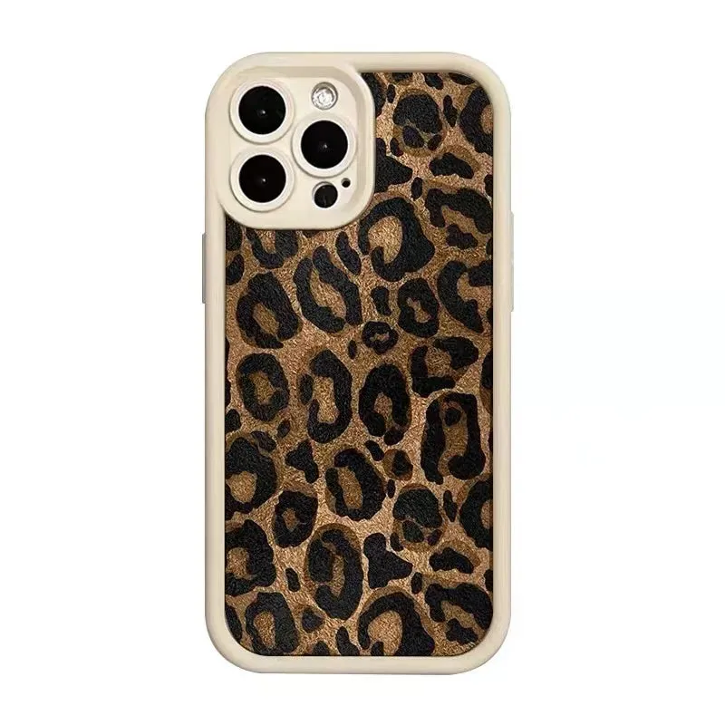 Leopard phone case|Brown Leopard Print Soft Phone