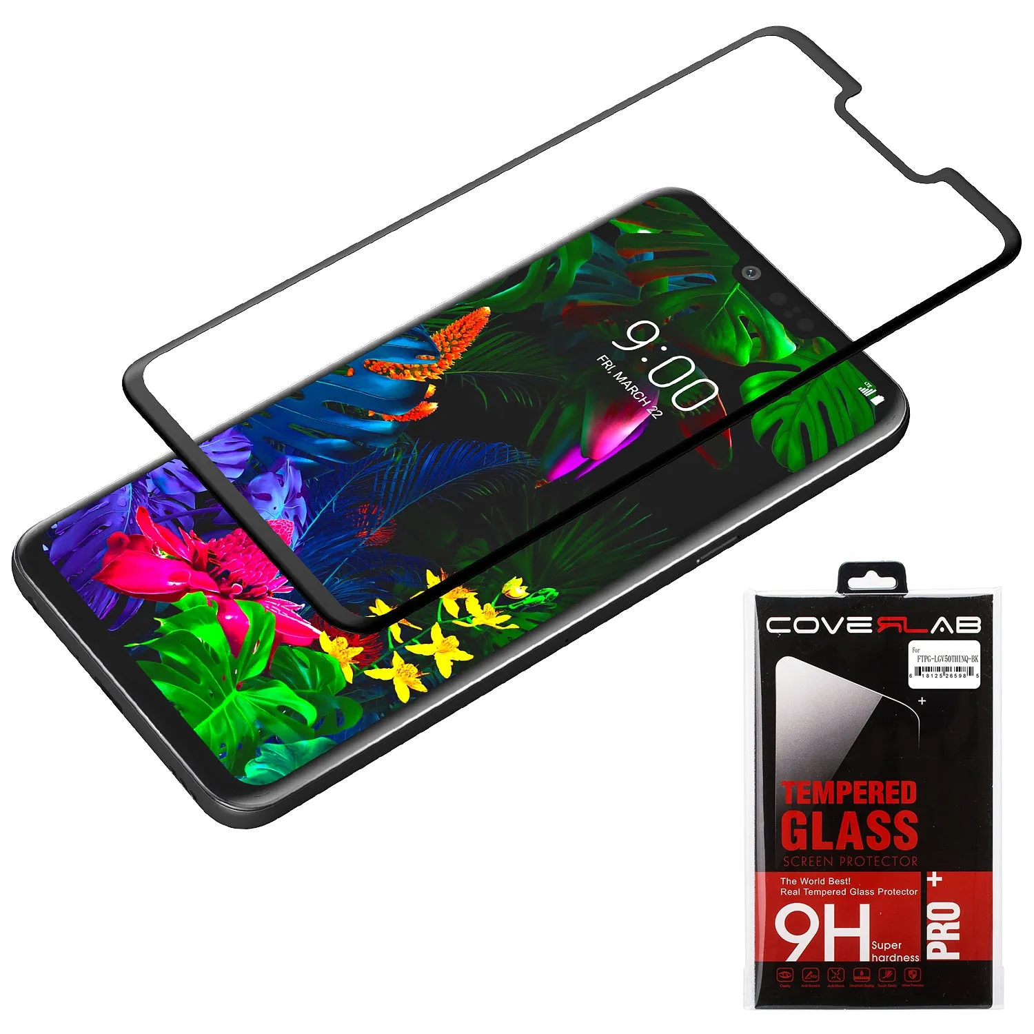 LG V50 ThinQ Premium HD Temper Glass Ultra Thin Scratch Free Screen Protector for LG V50 ThinQ - Black