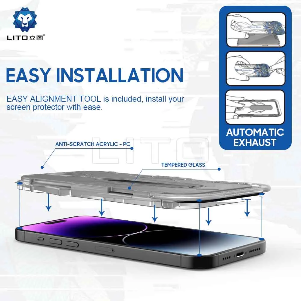 Lito Magic Box D  Tools Privacy Full Glass Screen Protector For IPhone