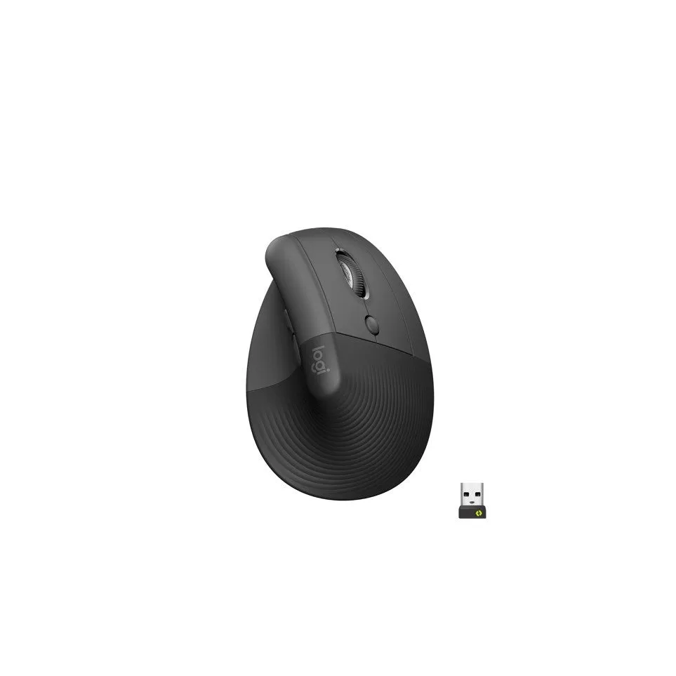 Logitech Lift Vertical Ergonomic Mouse Wireless Bluetooth Logi Bolt USB receiver with Quiet Clicks