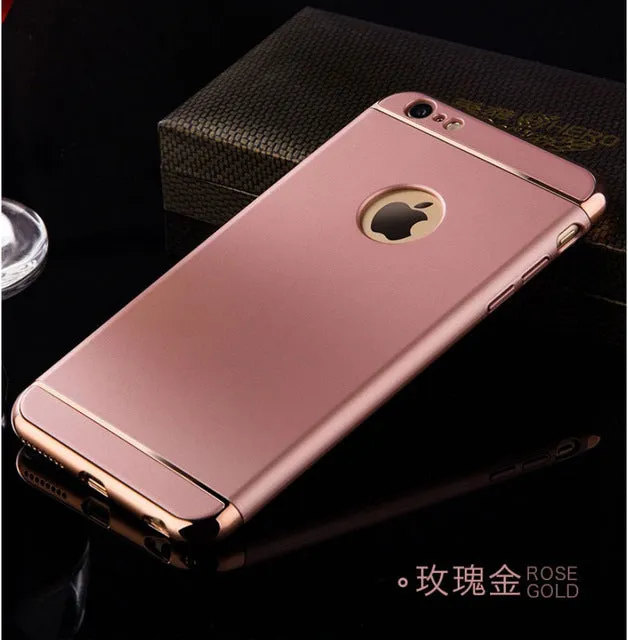 Luxury Ultra Thin Shockproof Cover Coque Phone Case for iPhone 6 6s 7 Plus 360 Full Body Coverage Phone Cases For i6 i6s i7 Plus