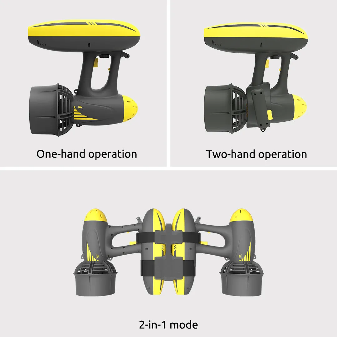 MagicJet Seascooter, the Best Underwater Scooter with 3 Camera Mounts