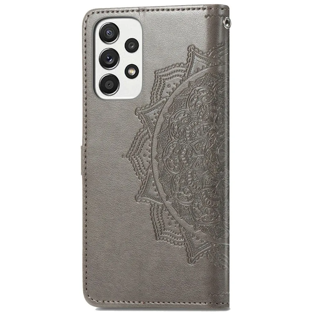 Mandala Samsung Galaxy A73 Flip case - Grey