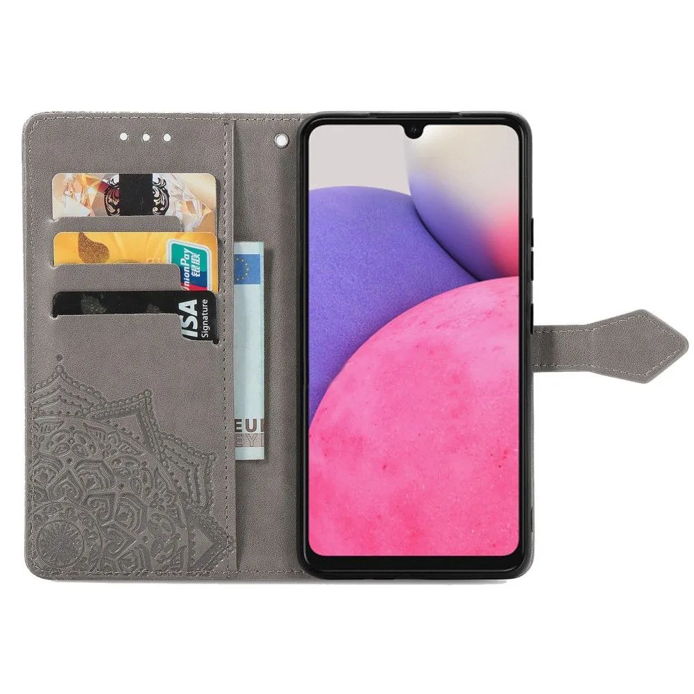 Mandala Samsung Galaxy A73 Flip case - Grey