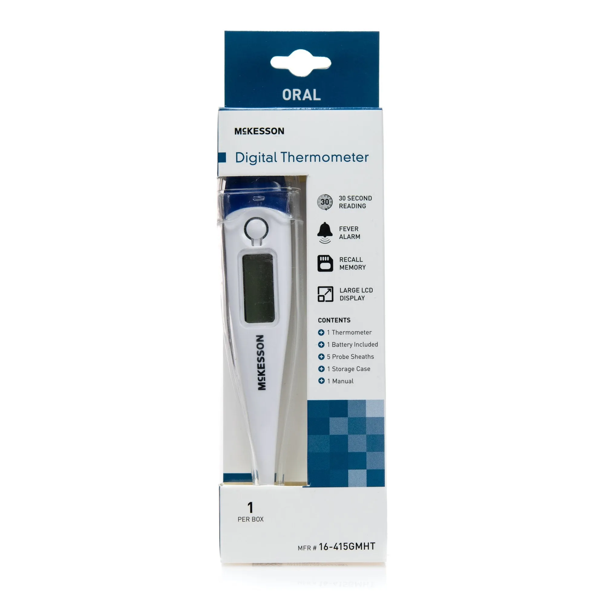 McKesson Digital Oral Thermometer, LCD Display, 30 Second Reading