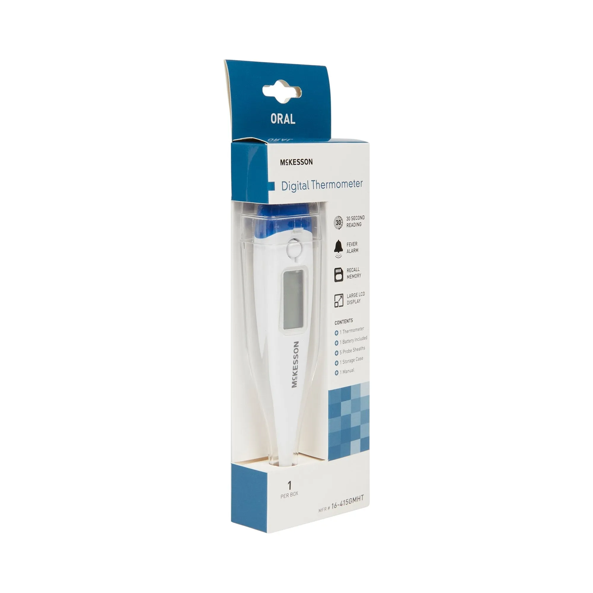 McKesson Digital Oral Thermometer, LCD Display, 30 Second Reading