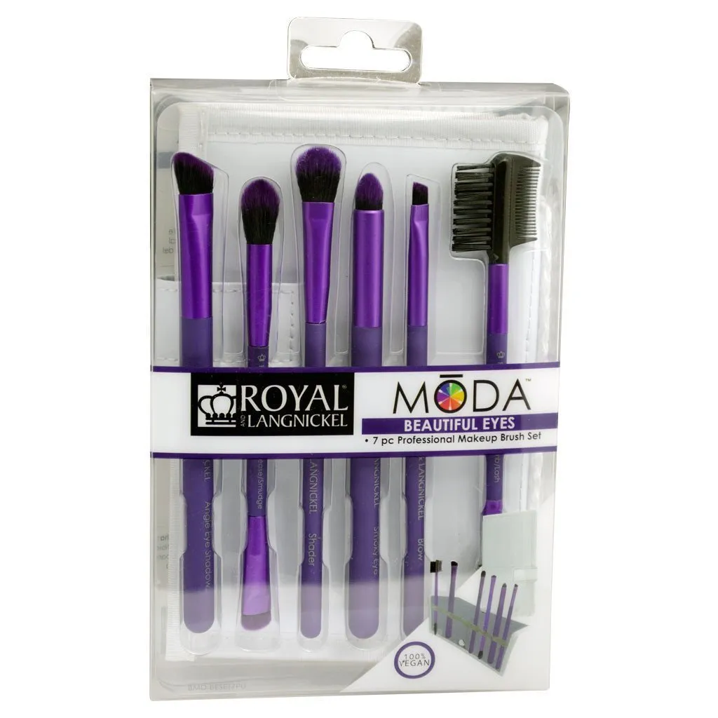 MŌDA® Beautiful Eyes 7pc Purple Brush Kit