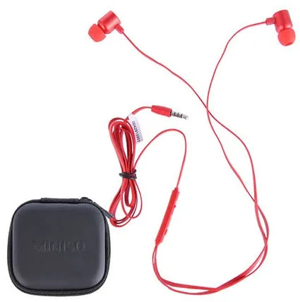 Metallic In-Ear Earphones (Red)