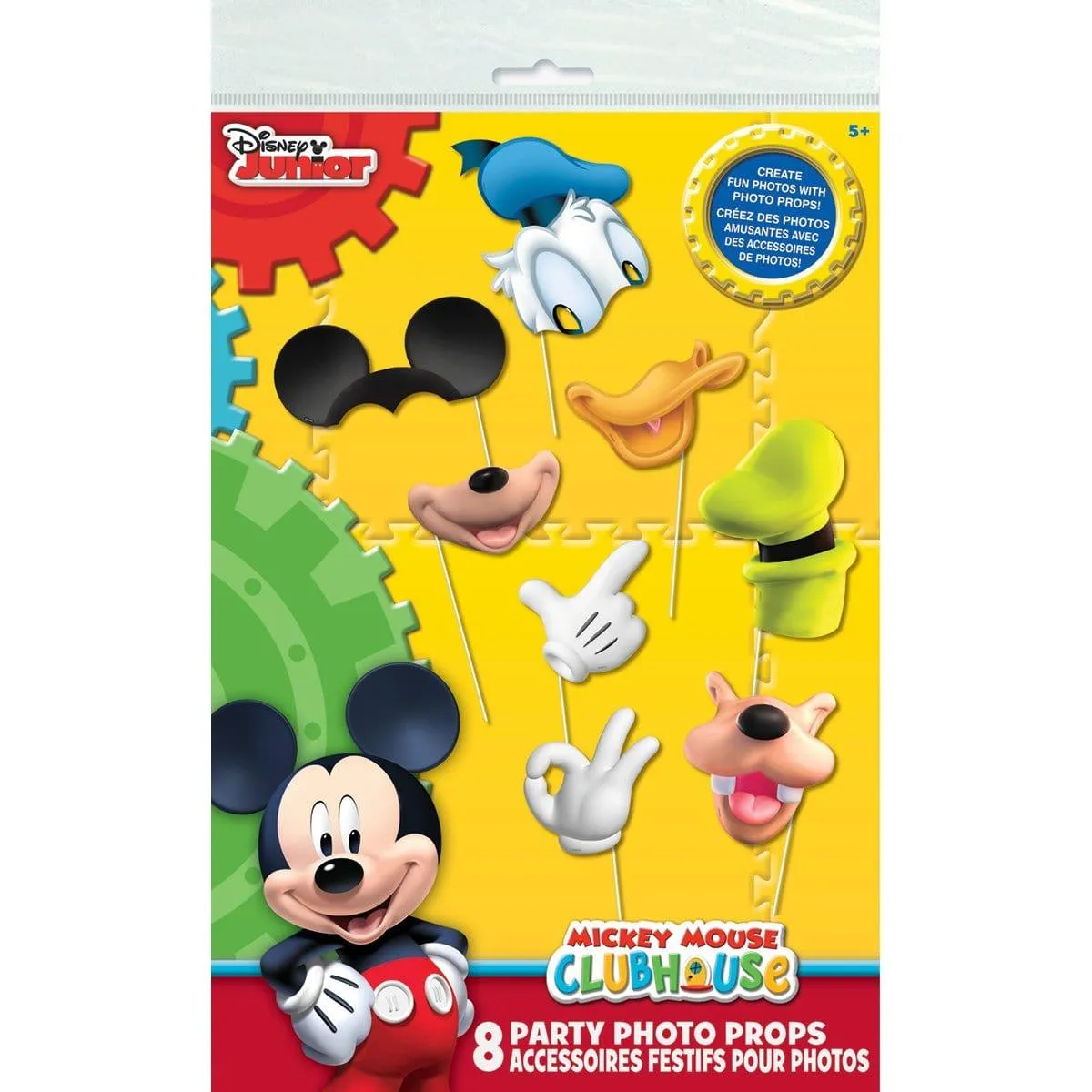 Mickey Mouse photo booth props, 8 per package