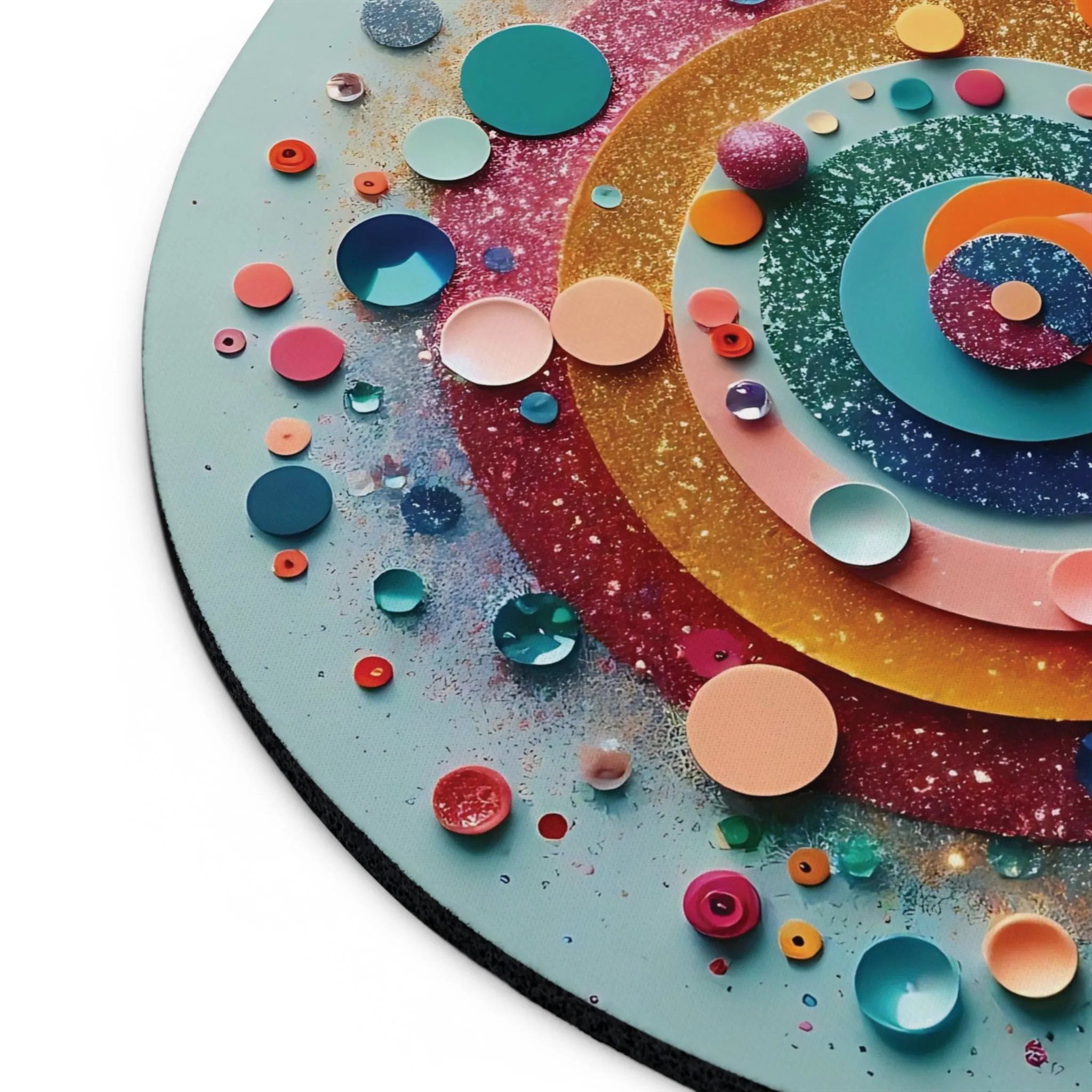 Minimal design with colourful sequins Mouse Pad