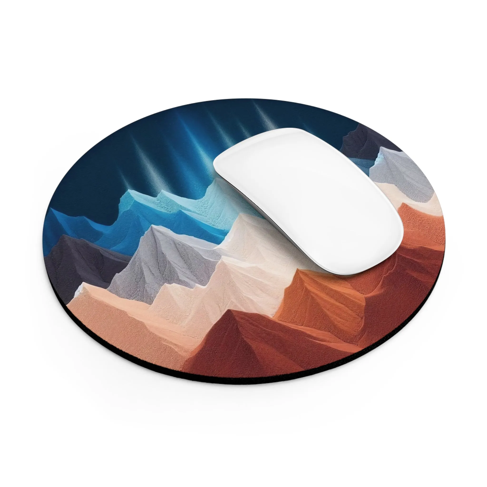 Minimalist abstract design of night and colourful mountains Mouse Pad