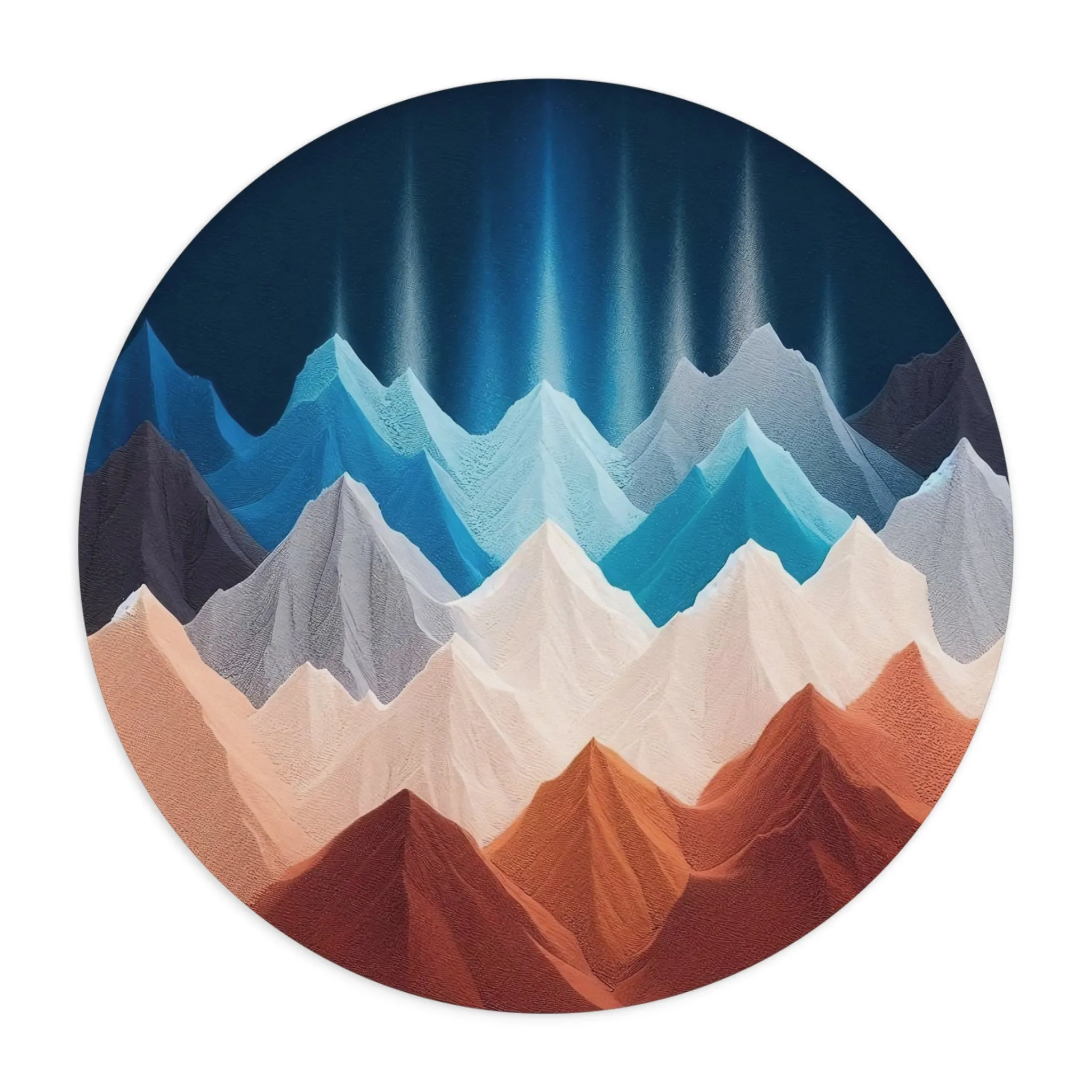 Minimalist abstract design of night and colourful mountains Mouse Pad