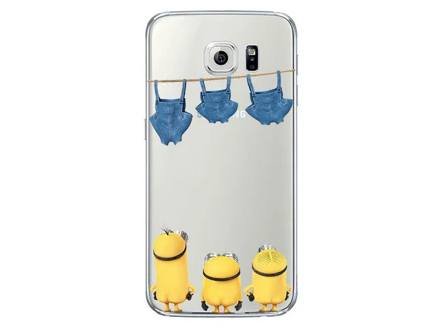 Minion For Samsung Galaxy S7 Edge S8 Plus S6 S5 S3 J3 J5 A3 A5 2016 2017 Grand Prime Case for iPhone 5 5S SE 6S 7 7S Plus X 8