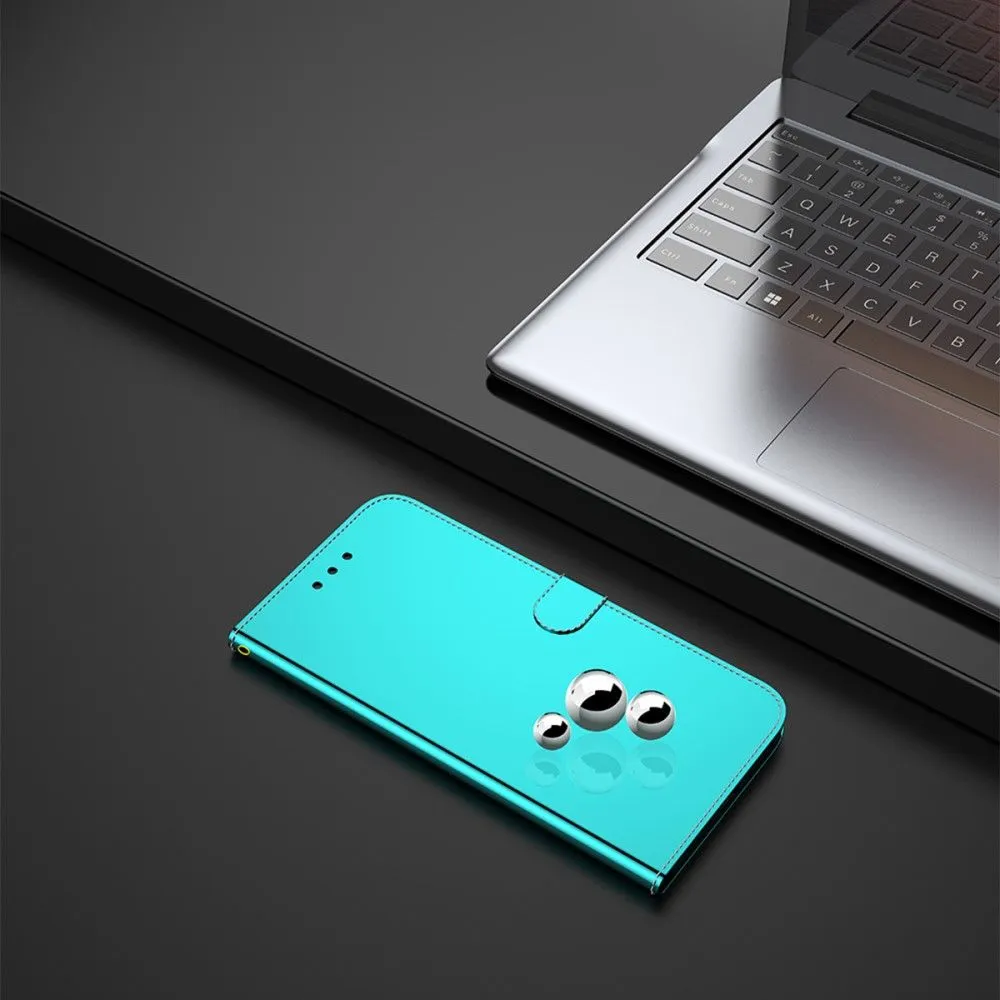 Mirror Google Pixel 6 Pro flip case - Cyan