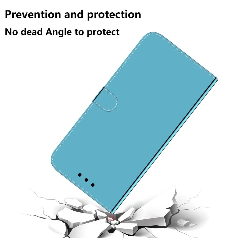 Mirror Motorola Motor G22 flip case - Blue