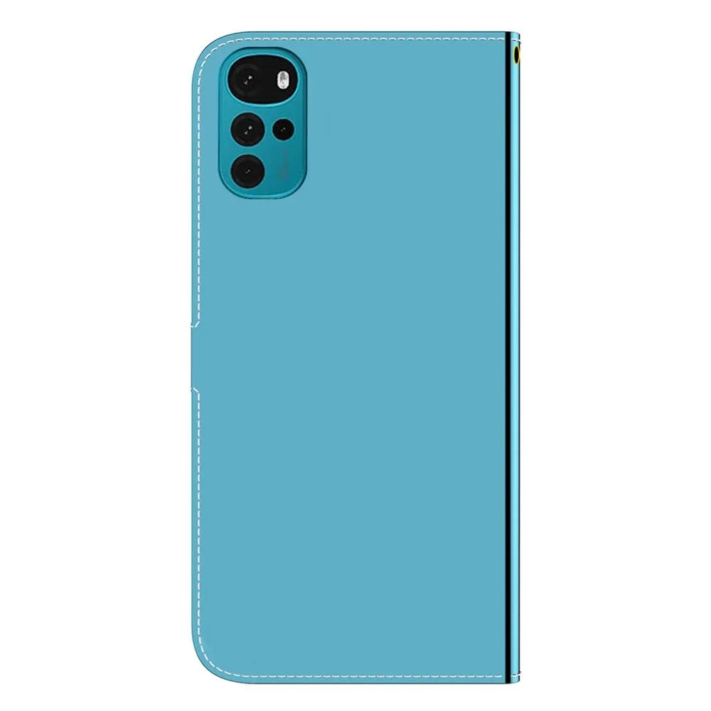 Mirror Motorola Motor G22 flip case - Blue