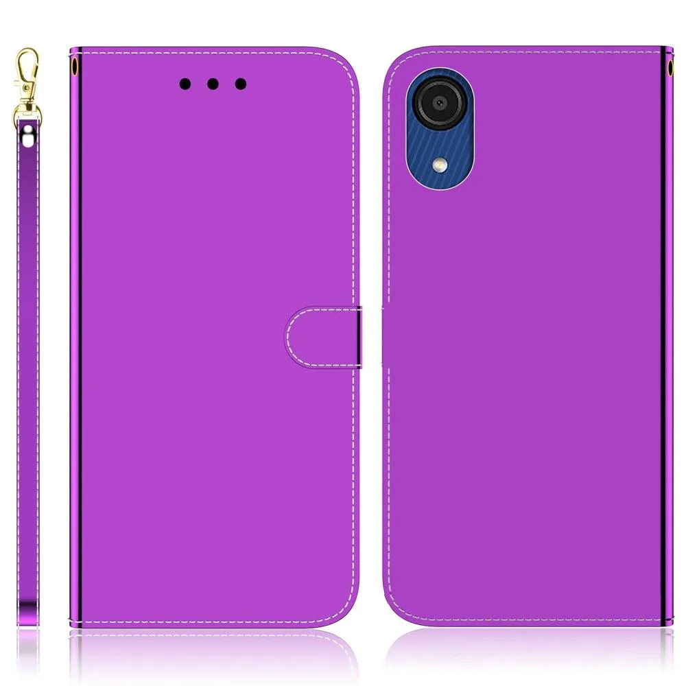 Mirror Samsung Galaxy A03 Core flip case - Purple