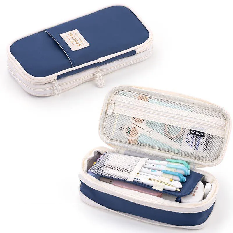 Multi-Compartment Pencil Case Pouch