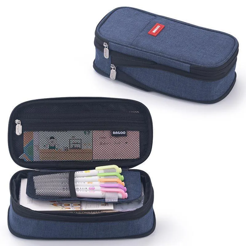 Multi-Compartment Pencil Case Pouch